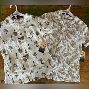 New BearPaw Sz 7 Two 2 Gauze Outfits Shirt and Shorts Sets Lightweight